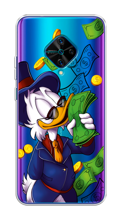 

Чехол на Vivo V17/Y9s "Scrooge McDuck with Money", Синий;зеленый;белый, 261550-6