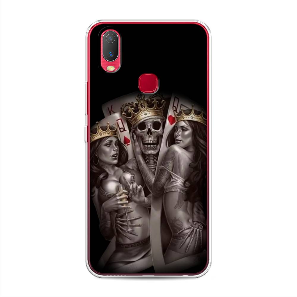 

Чехол для Vivo Y11 "Карты король и королевы", Серый;желтый, 261650-6