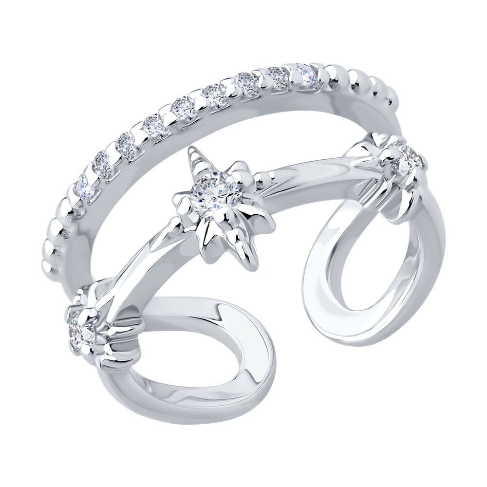 

Кольцо из серебра р. 15 SOKOLOV 94014448, фианит, 94014448