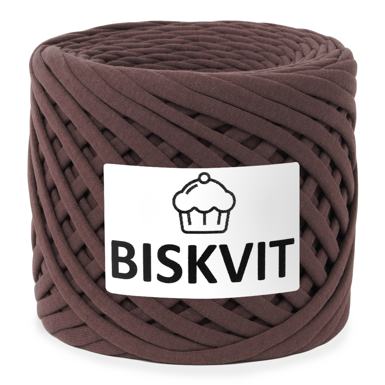 

Трикотажная пряжа для вязания BISKVIT Орех, 100% хлопок, 7-9мм, 100м, Коричневый, BISKVIT