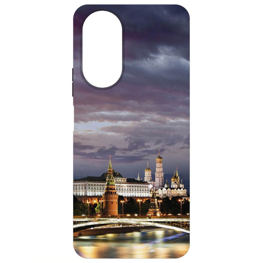Чехол-накладка Krutoff Soft Case Россия, Московский Кремль для Honor X7 черный