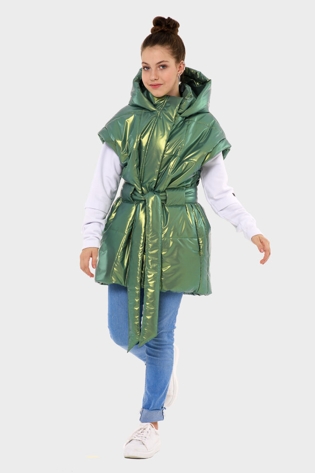 фото Жилет для девочки talvi артикул 22450 размер 170 цв. зеленый