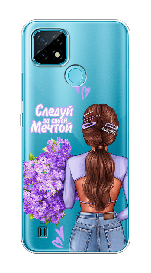 

Чехол на Oppo Realme C21 "Следуй за своей мечтой", Фиолетовый;коричневый, 254950-1