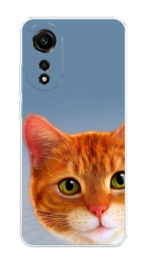 

Чехол на Oppo A78 4G "Любопытный котик", Коричневый, 2514750-1