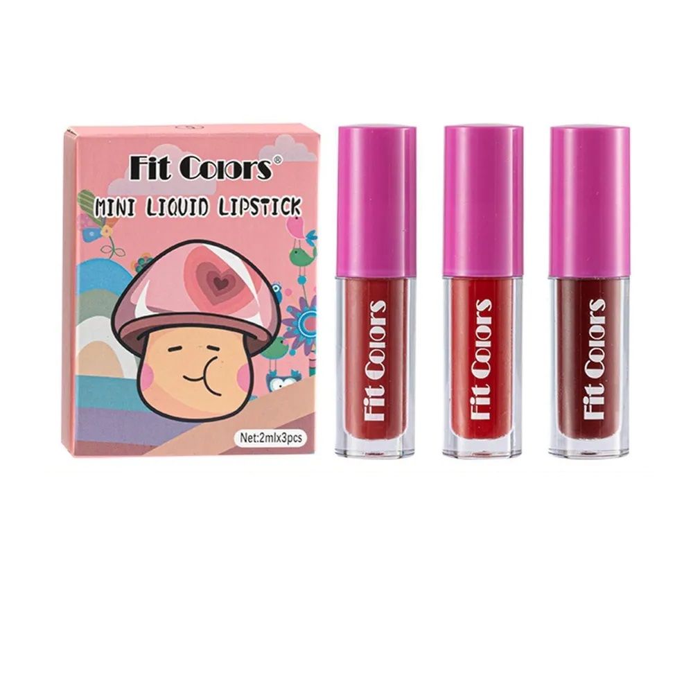 

Набор мини блесков для губ Fit Colors, 3 шт.х2 мл, цвет №05.