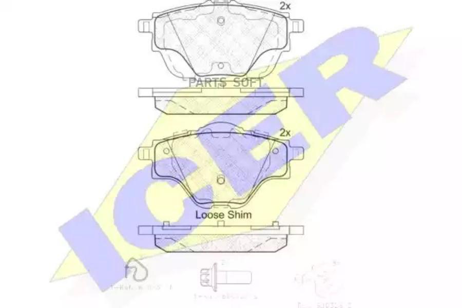

Колодки Задние Citroen C4 Grand Picasso Ii/Peugeot 3008 Ii Icer 182161 Icer арт. 182161