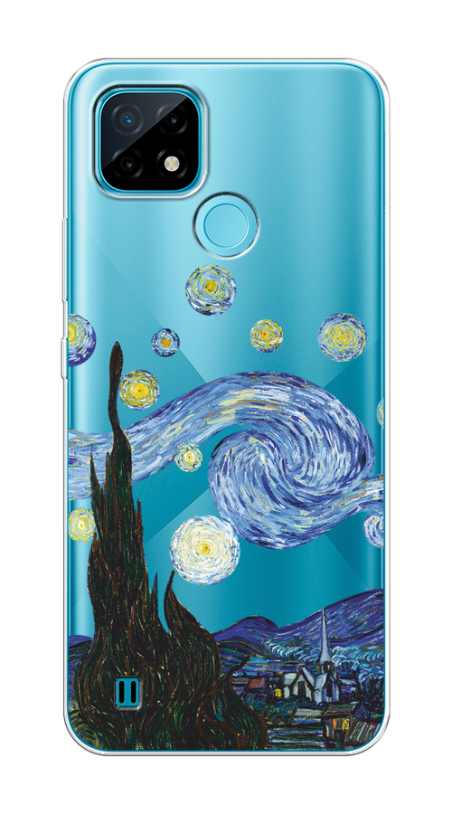 

Чехол на Realme C21 "Ночь Ван Гога", Голубой;синий;черный, 254950-1