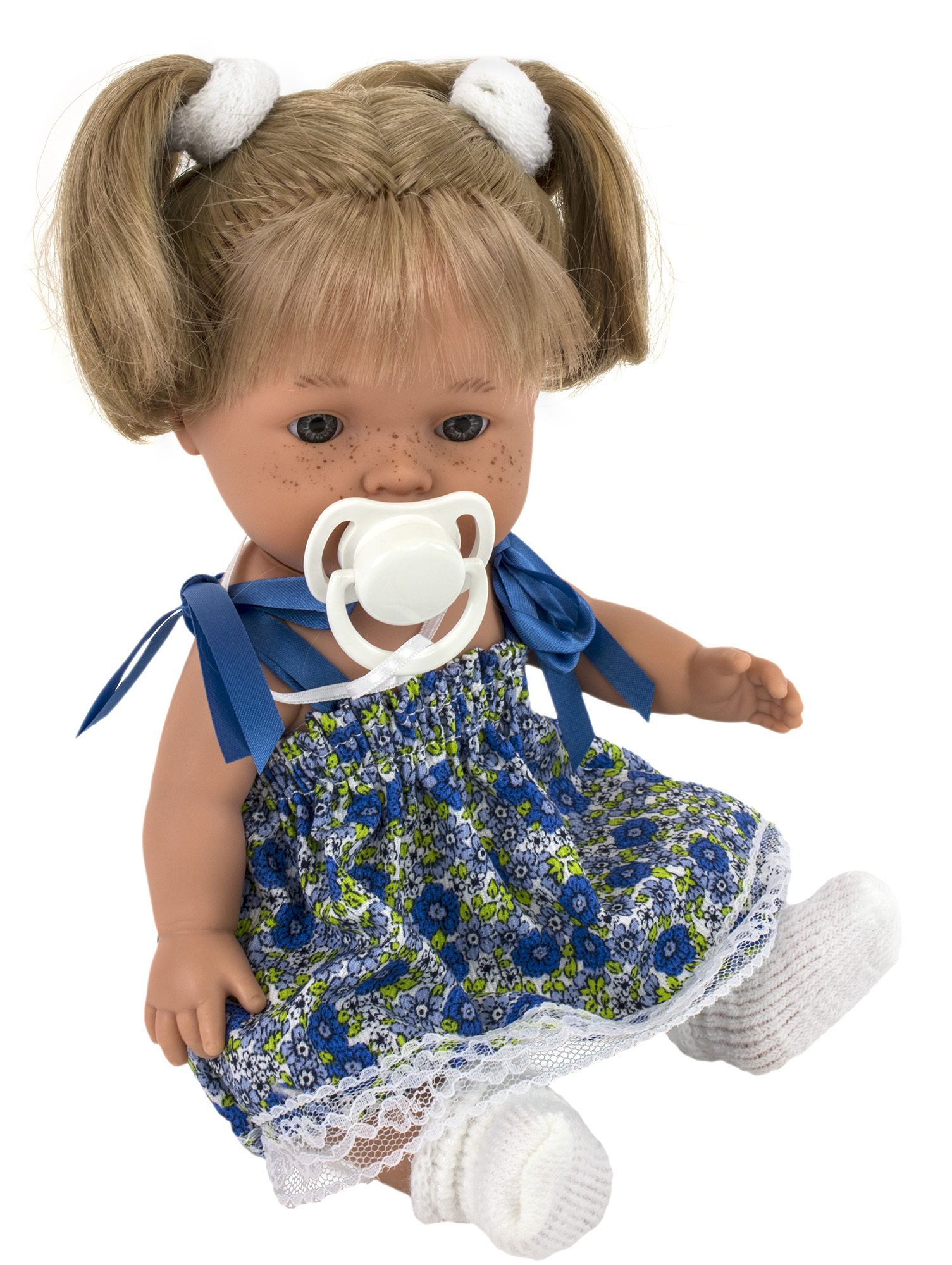 фото Кукла-пупс lamagik девочка в синем платье, блондинка, 30 см, 30000u-4