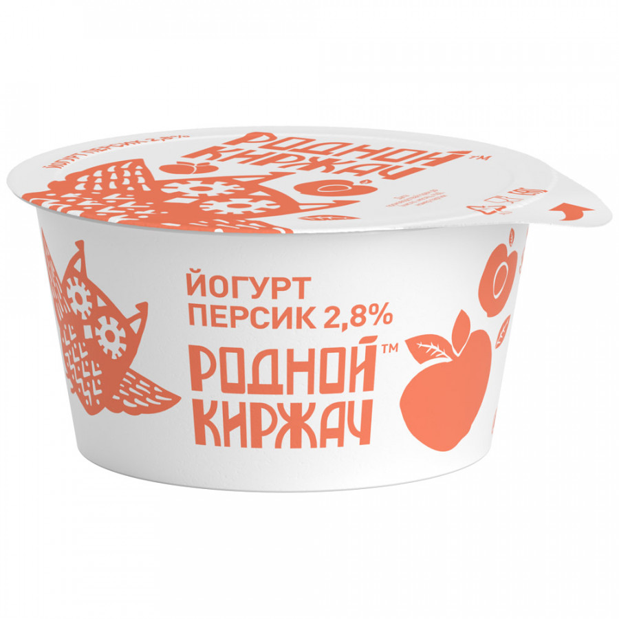 

Йогурт Родной Киржач персик 2,8% БЗМЖ 150 г