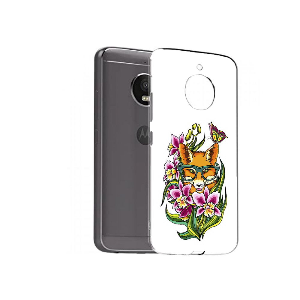 

Чехол MyPads Tocco для Motorola Moto E4 Plus Лиса в цветах (PT100001.341.108), Прозрачный, Tocco