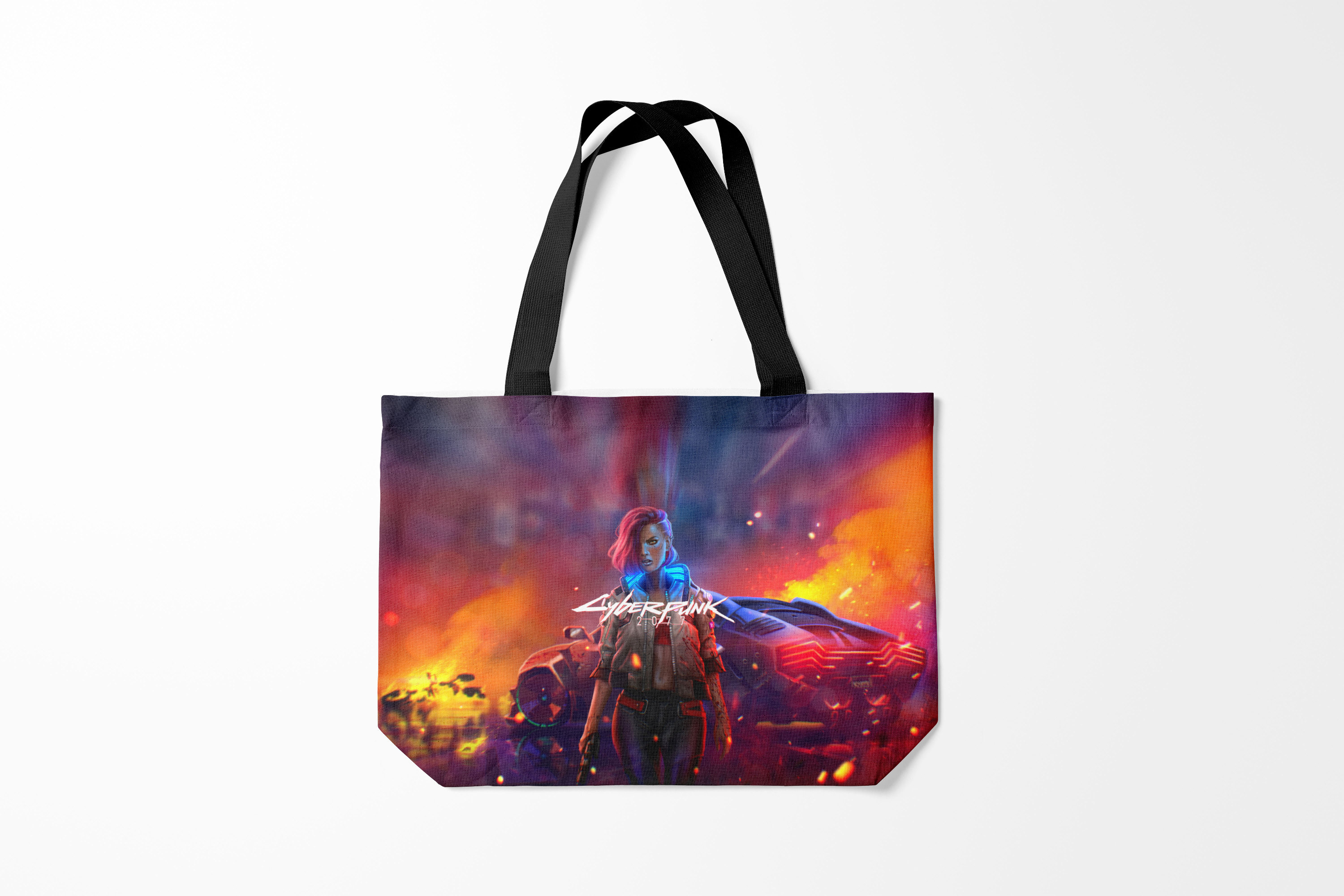 

Сумка шoппер унисекс Burnettie Cyberpunk 2077 Z, фиолетовый; розовый, Cyberpunk 2077 Z