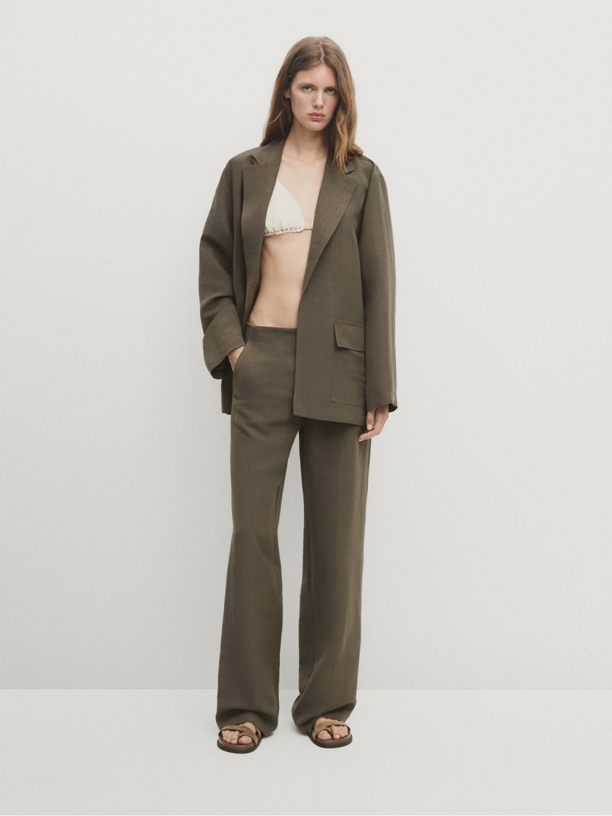 

Брюки женские Massimo Dutti 5072/904-I2024 зеленые 40 EU, Зеленый, 5072/904-I2024