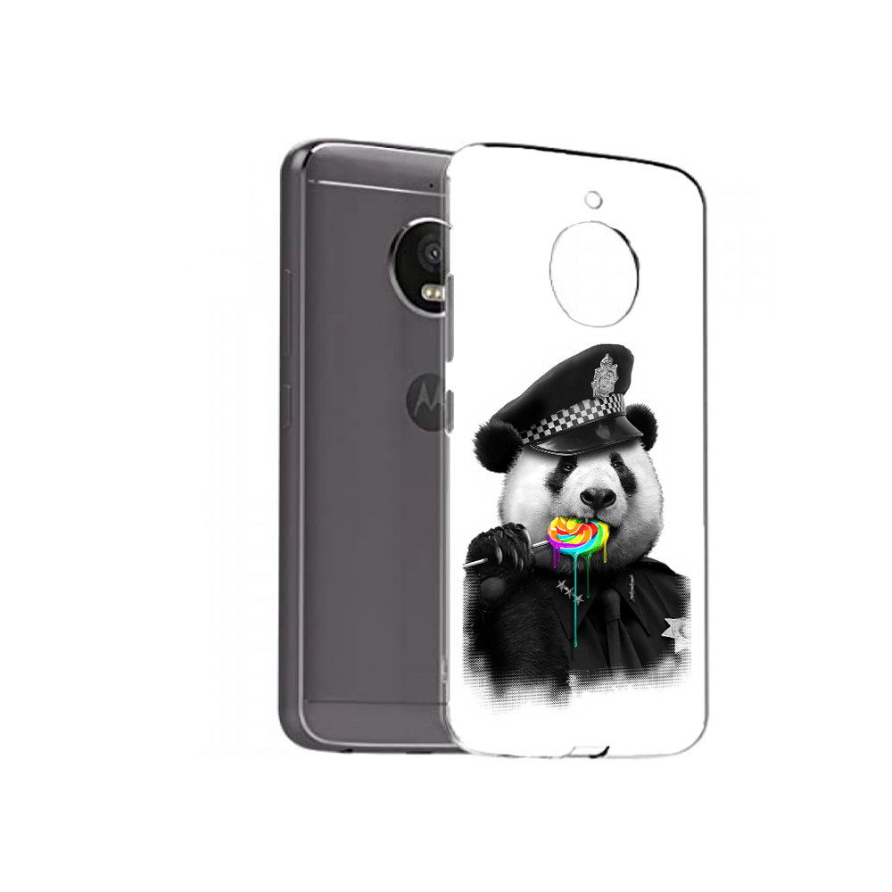 

Чехол MyPads Tocco для Motorola Moto E4 Plus Панда полиция (PT100001.341.130), Прозрачный, Tocco