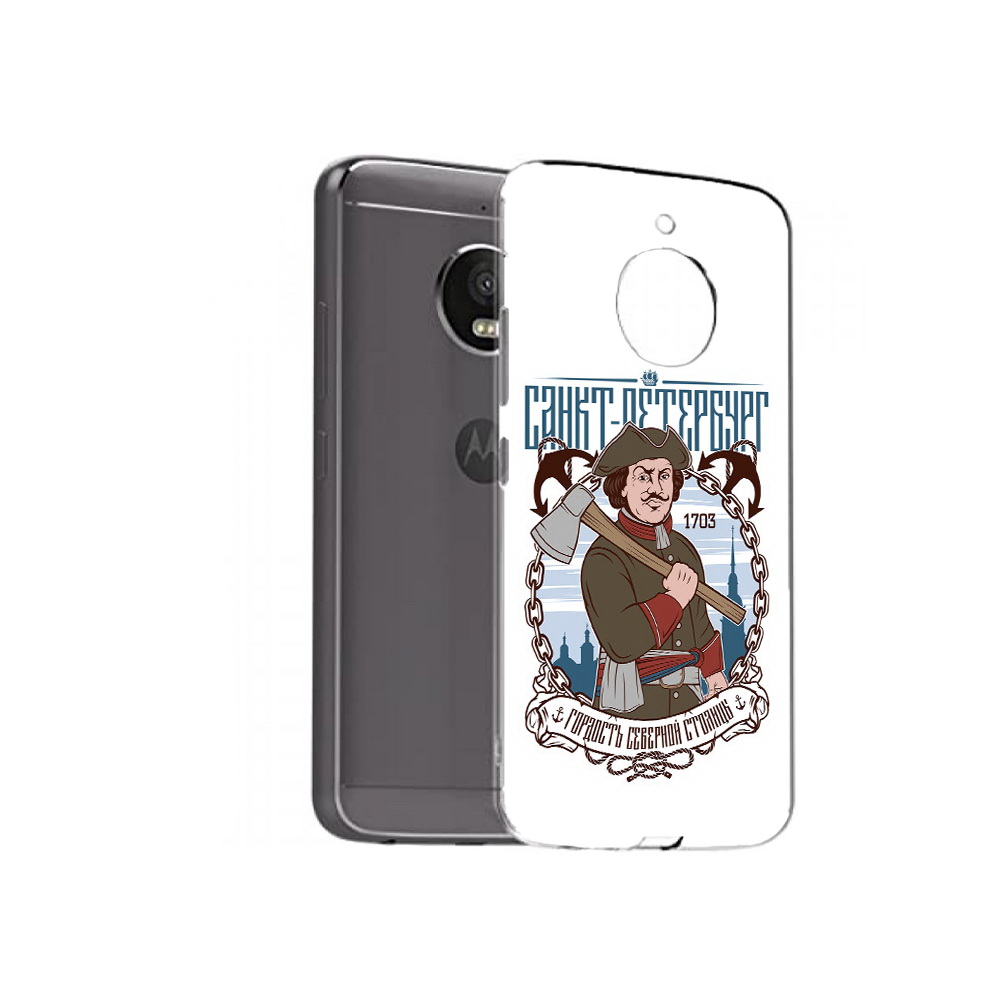 

Чехол MyPads Tocco для Motorola Moto E4 Plus Петр первый (PT100001.341.134), Прозрачный, Tocco