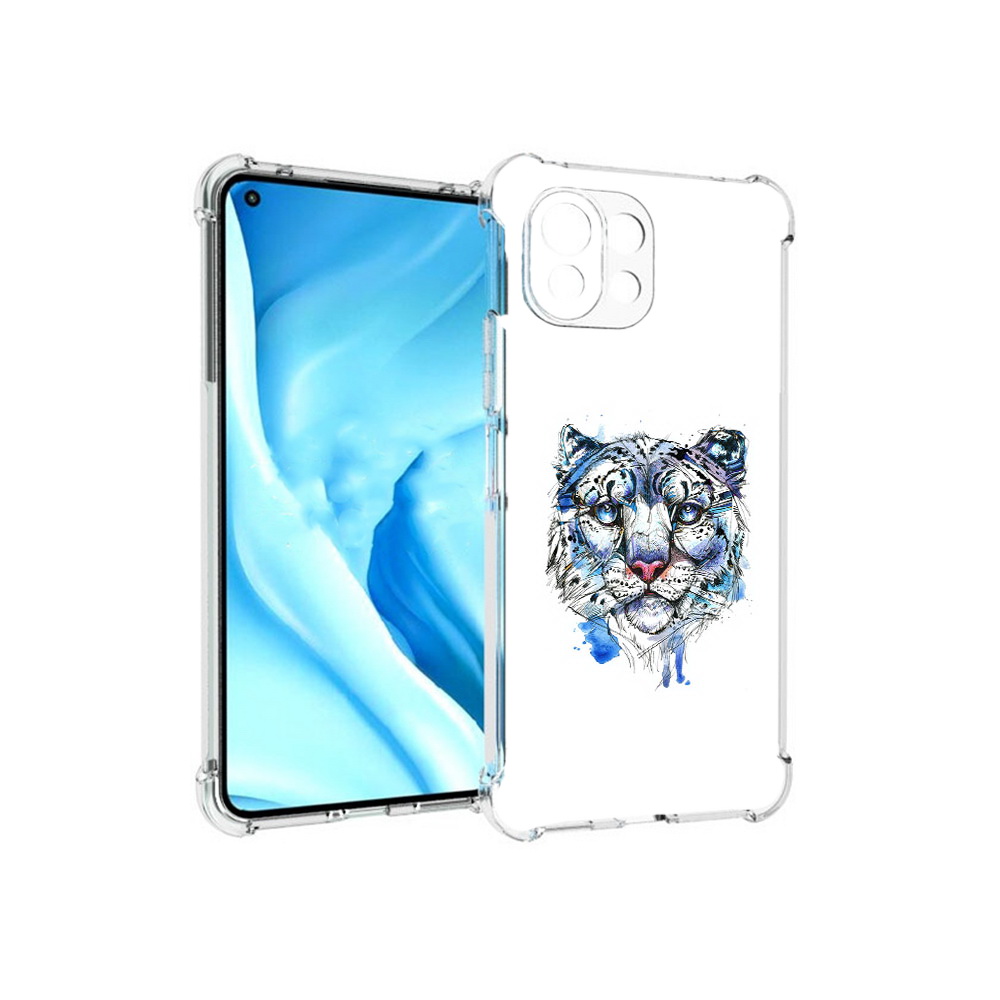 

Чехол MyPads Tocco для Xiaomi Mi 11 Lite водяной тигр (PT159462.256.263), Прозрачный, Tocco