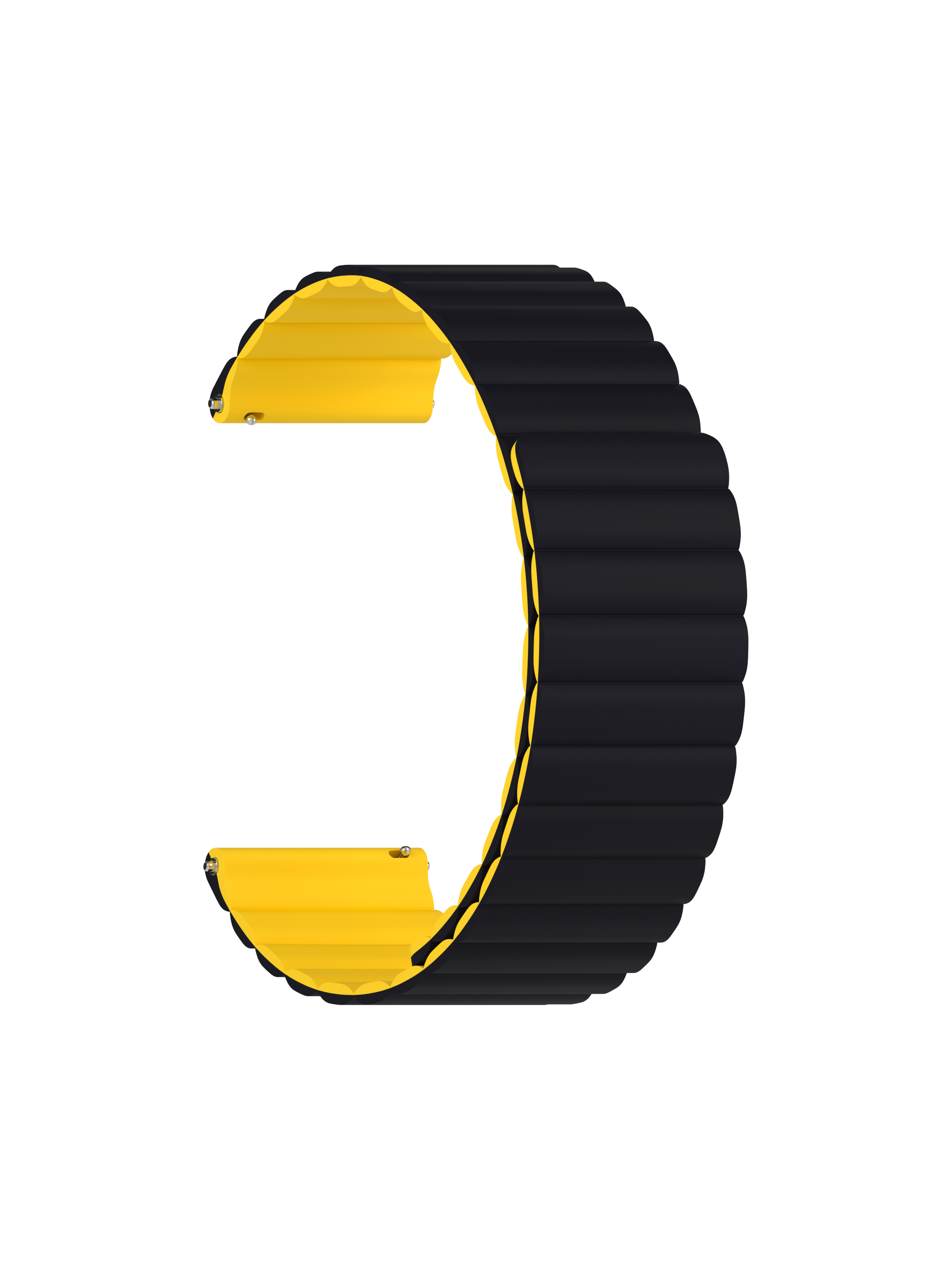 фото Универсальный ремешок для часов 22 mm lyambda acrux dsj-32-22-by black/yellow