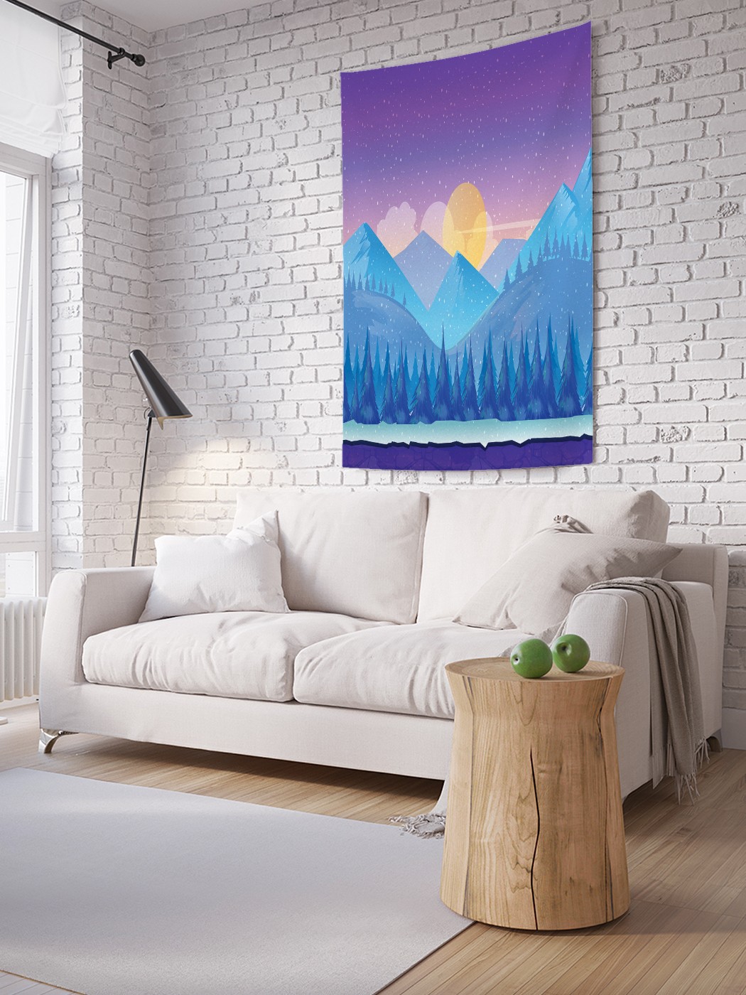 

Вертикальное фотопанно на стену JoyArty Векторные горы 150x200 см, Векторные горы