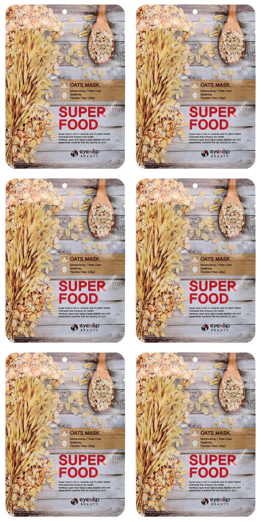 

Маска для лица Eyenlip beauty SUPER FOOD OATS MASK 23мл в уп, 6 уп