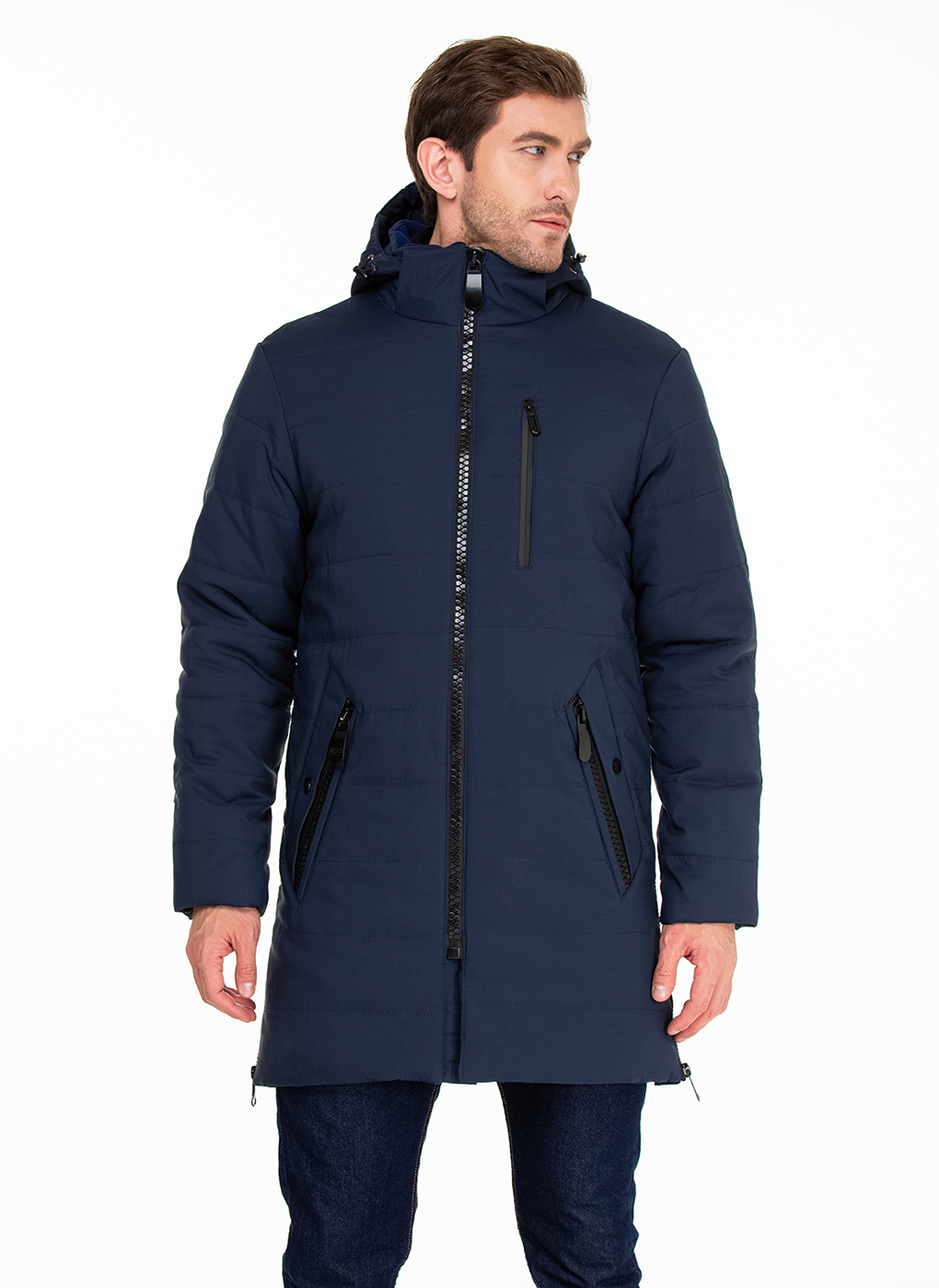 

Зимняя куртка мужская Amimoda 65196 синяя 48 RU, 65196