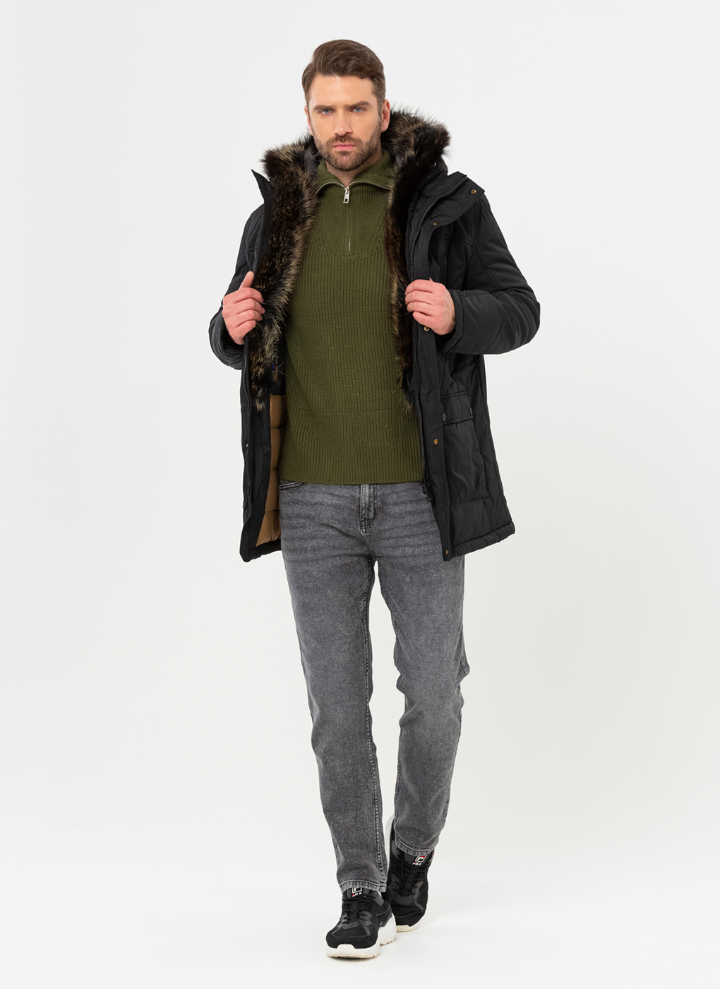 

Зимняя куртка мужская Amimoda 65198 черная 56 RU, 65198