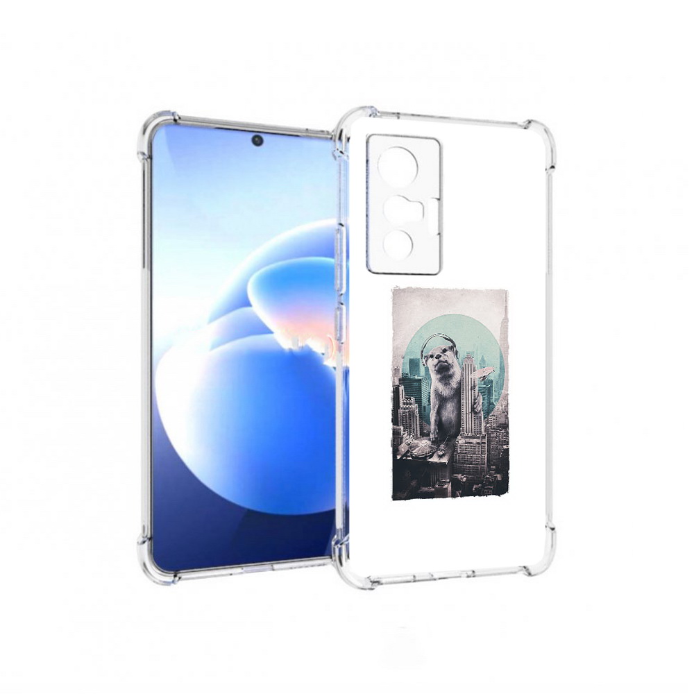 

Чехол MyPads Tocco для Vivo X70 выдра в городе, Прозрачный, Tocco
