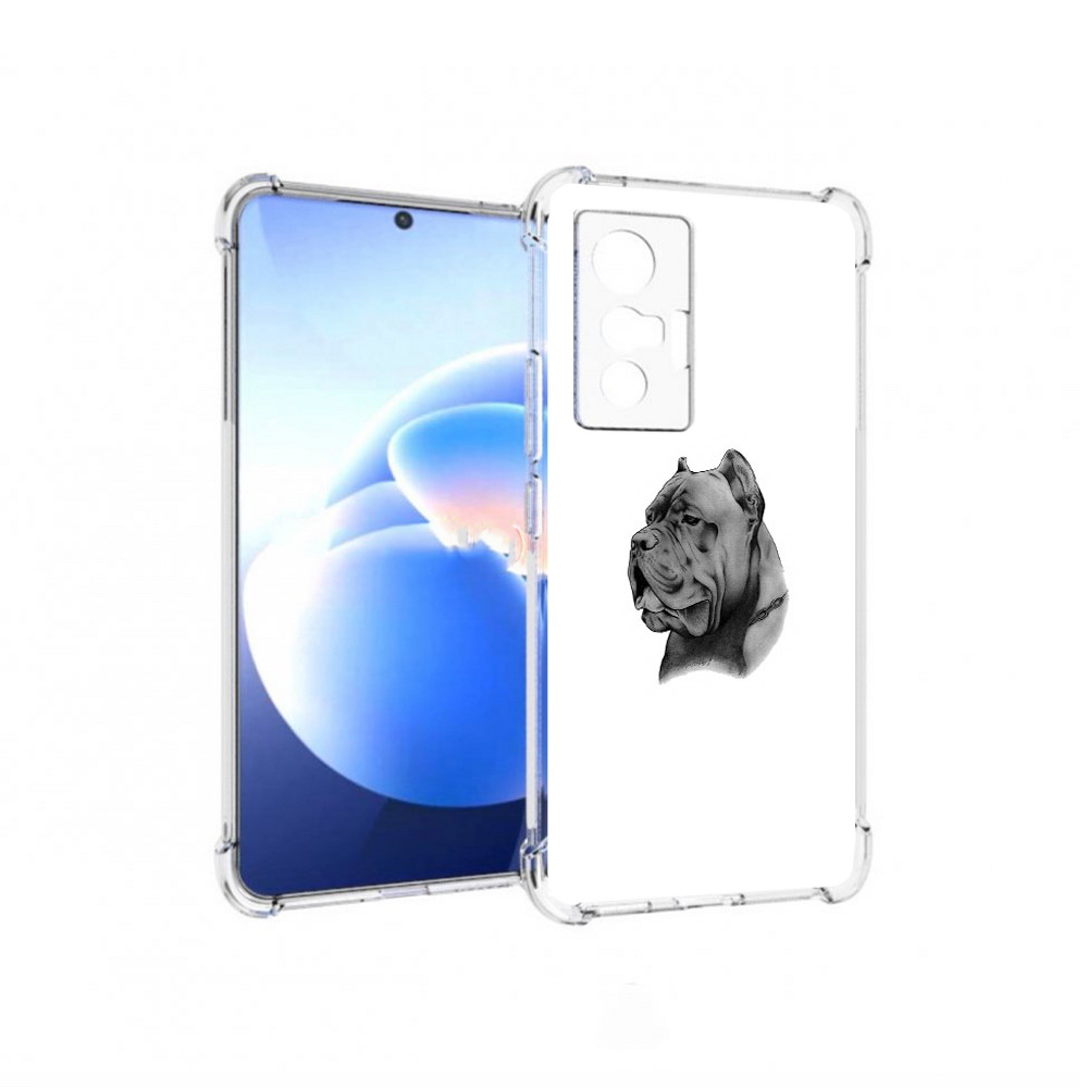 

Чехол MyPads Tocco для Vivo X70 грозный бульдог, Прозрачный, Tocco