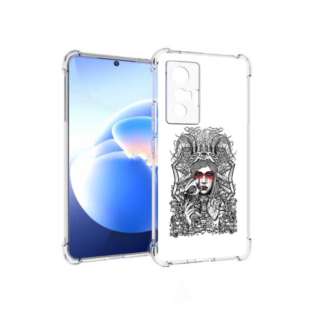 

Чехол MyPads Tocco для Vivo X70 грусная девушка, Прозрачный, Tocco