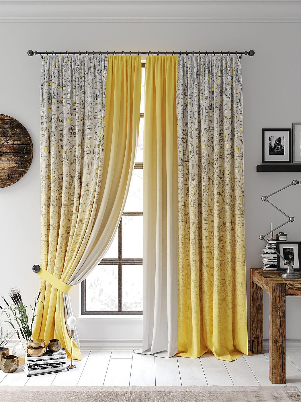 

Комплекты штор AT HOME Нервентис высота 270 см, ширина 220 см, Белый, 954035