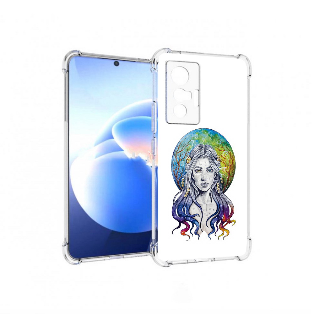 

Чехол MyPads Tocco для Vivo X70 девушка с красивыми волосами, Прозрачный, Tocco