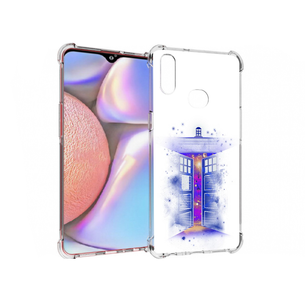 

Чехол MyPads Tocco для Samsung Galaxy A10s фиолетовый уголок абстракция (PT139908.534.659), Прозрачный, Tocco