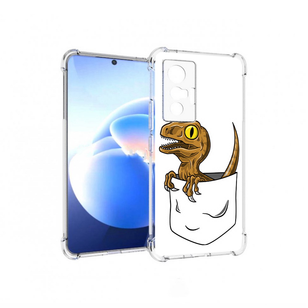 

Чехол MyPads Tocco для Vivo X70 динозавр в кармане, Прозрачный, Tocco