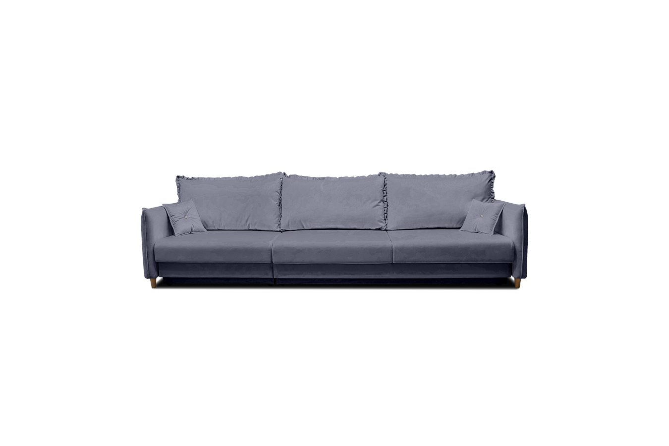 

Диван НЭНДО Цезарь с выдвижной оттоманкой и рюшами Velutto 32 325x120x92, "Цезарь" с выдвижной оттоманкой и рюшами