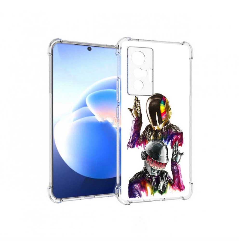

Чехол MyPads Tocco для Vivo X70 диско космонавты, Прозрачный, Tocco