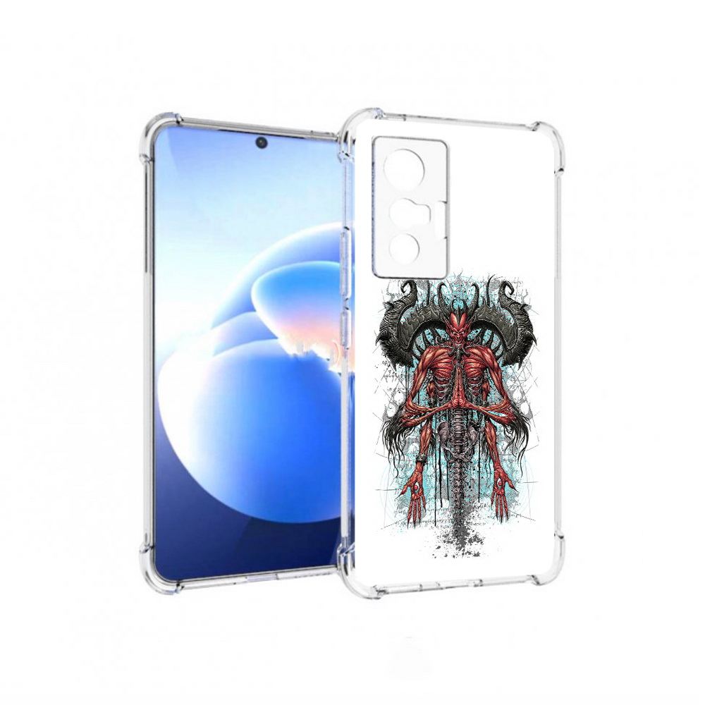 

Чехол MyPads Tocco для Vivo X70 дьявол, Прозрачный, Tocco