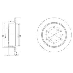 

Тормозной диск DELPHI комплект 1 шт. BG3522
