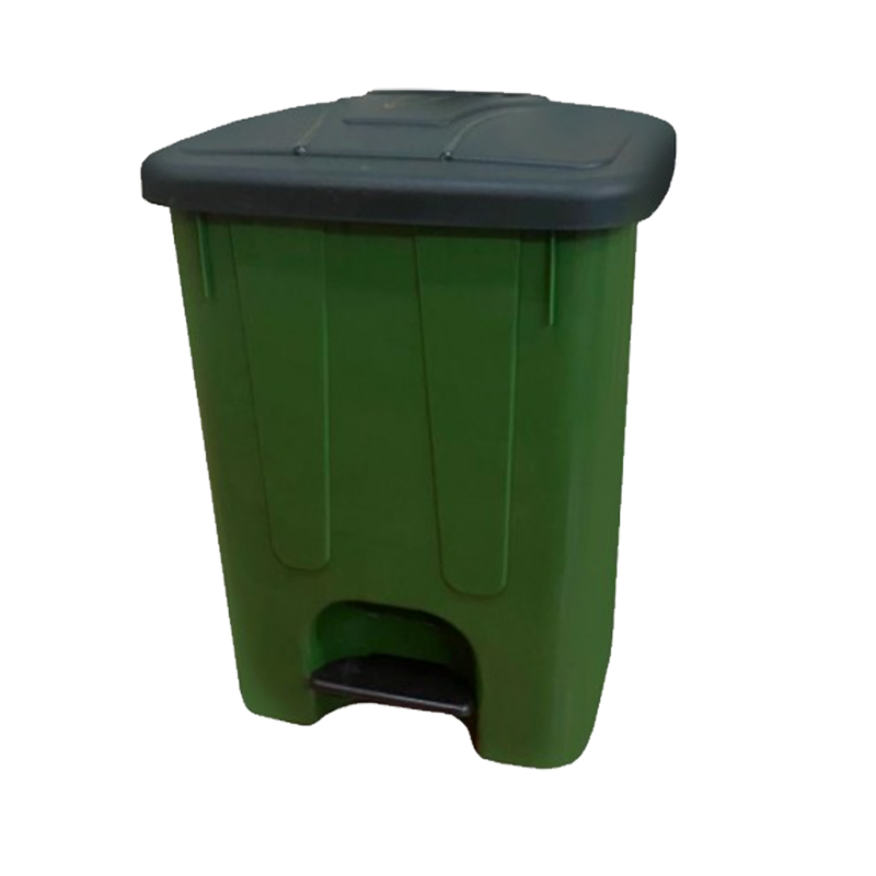 фото Контейнер для мусора 40 л telkar зелёный с педалью