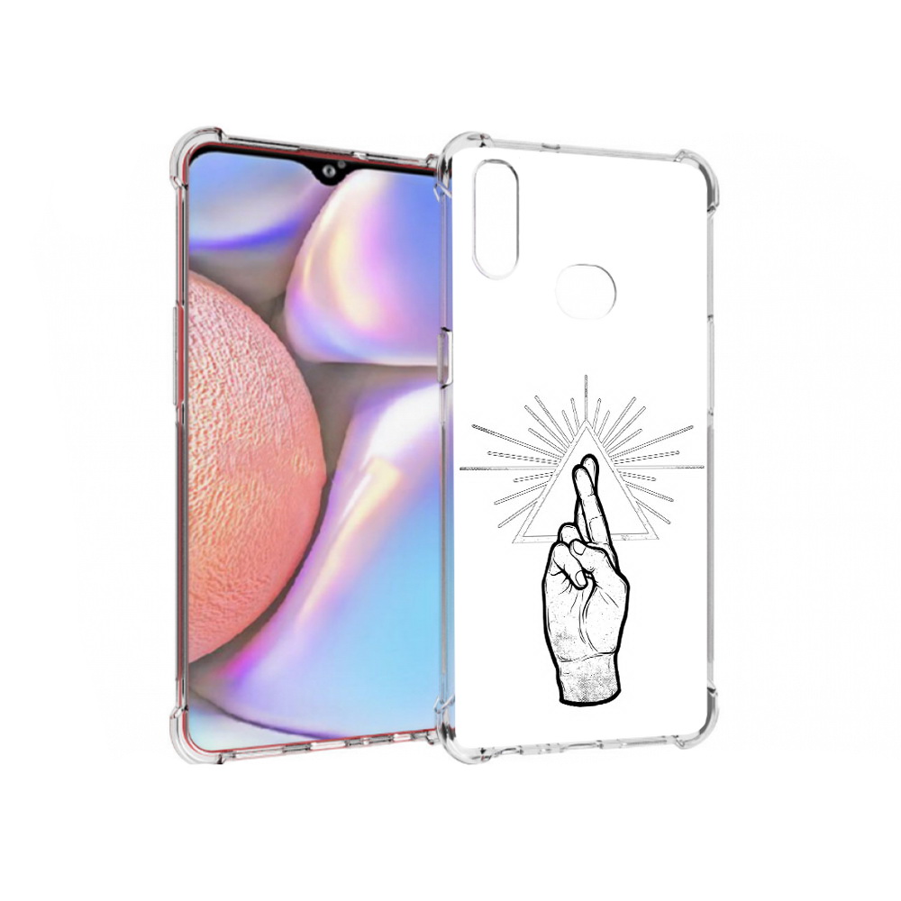 

Чехол MyPads Tocco для Samsung Galaxy A10s черно белая рука (PT139908.534.681), Прозрачный, Tocco