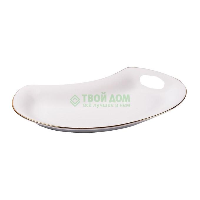 фото Блюдо сервировочное tunissie porcelaine vendange filet or 23 см tunisie porcelaine