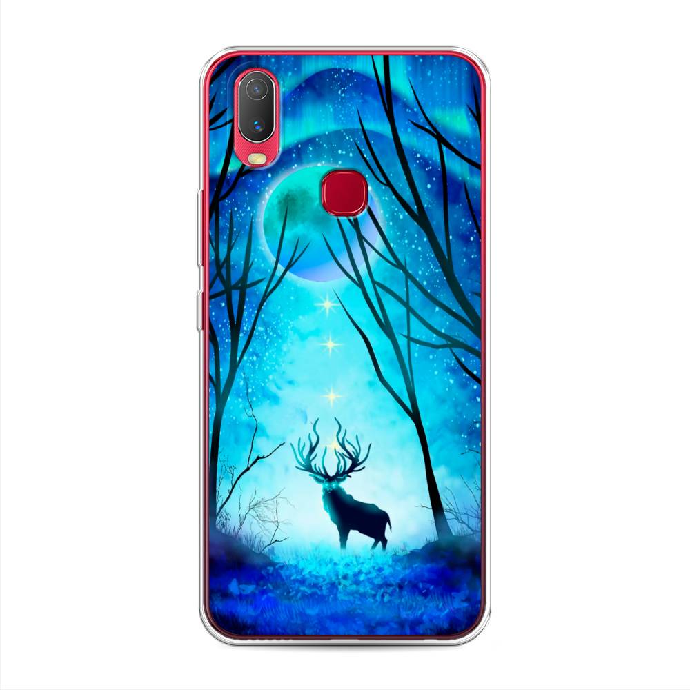 

Чехол для Vivo Y11 "Олень северное сияние", Синий;черный;голубой, 261650-1