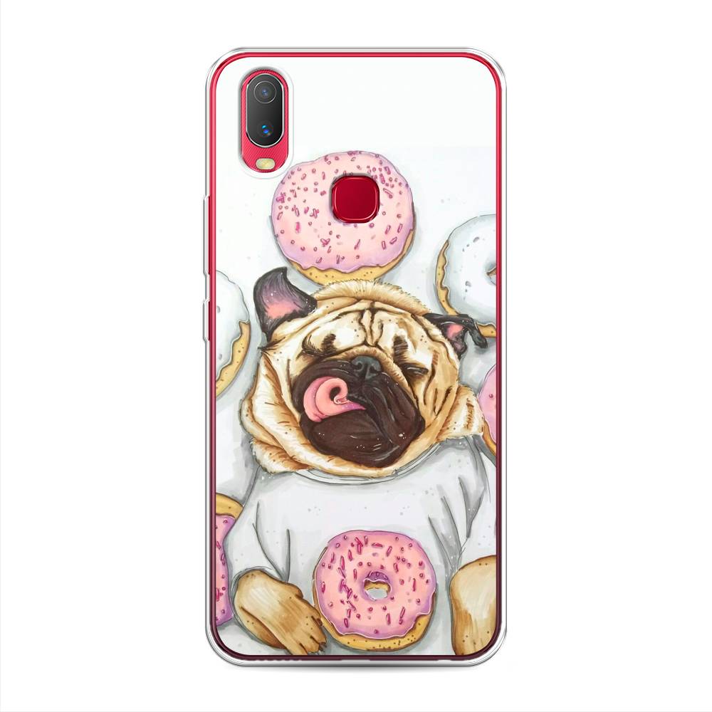 

Чехол для Vivo Y11 "Счастливый мопс", Розовый;бежевый;коричневый, 261650-1
