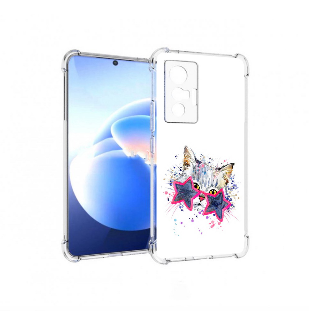 

Чехол MyPads Tocco для Vivo X70 звездные очки, Прозрачный, Tocco
