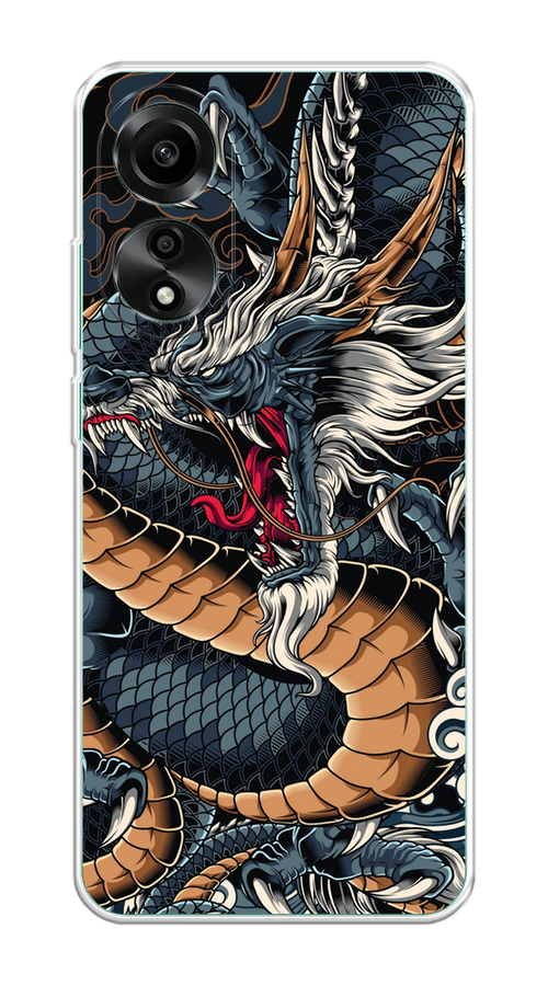

Чехол на Oppo A78 4G "Japanese Dragon", Коричневый;черный;синий, 2514750-1