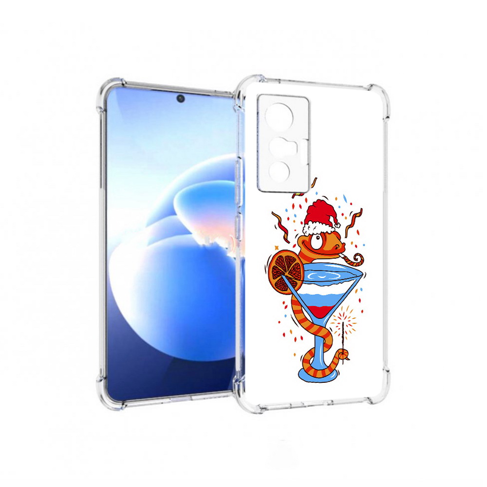 

Чехол MyPads Tocco для Vivo X70 змейка, Прозрачный, Tocco