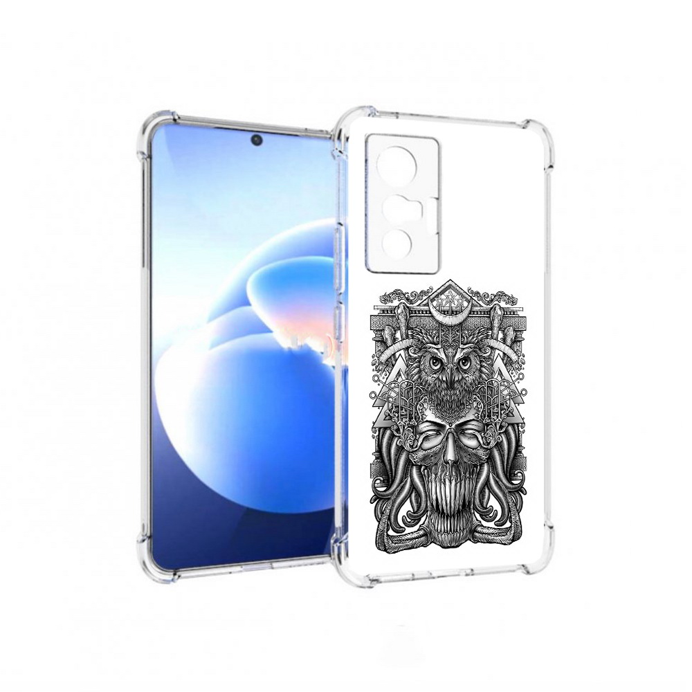 

Чехол MyPads Tocco для Vivo X70 зубастая сова, Прозрачный, Tocco