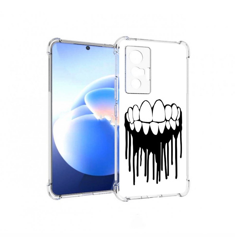 

Чехол MyPads Tocco для Vivo X70 зубы, Прозрачный, Tocco