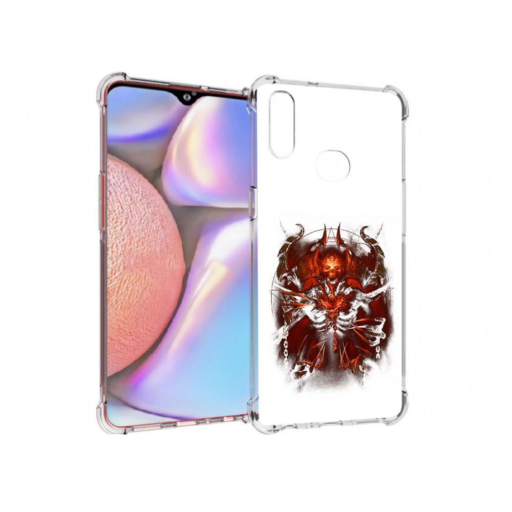 

Чехол MyPads Tocco для Samsung Galaxy A10s яркий демон (PT139908.534.708), Прозрачный, Tocco