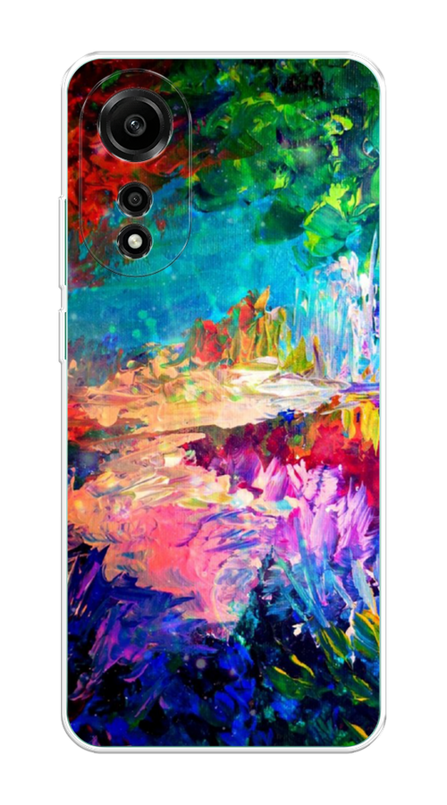 

Чехол на Oppo A78 4G "Лес-гуашь", Синий;розовый;зеленый, 2514750-1