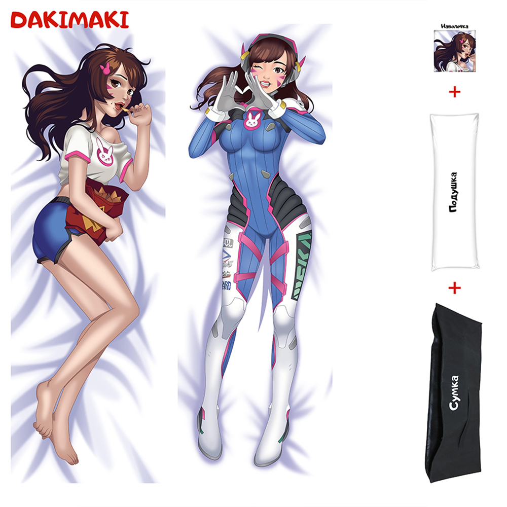 

Наволочка + подушка + сумка Дакимакура D.Va 0106 150x50, Разноцветный, D0106