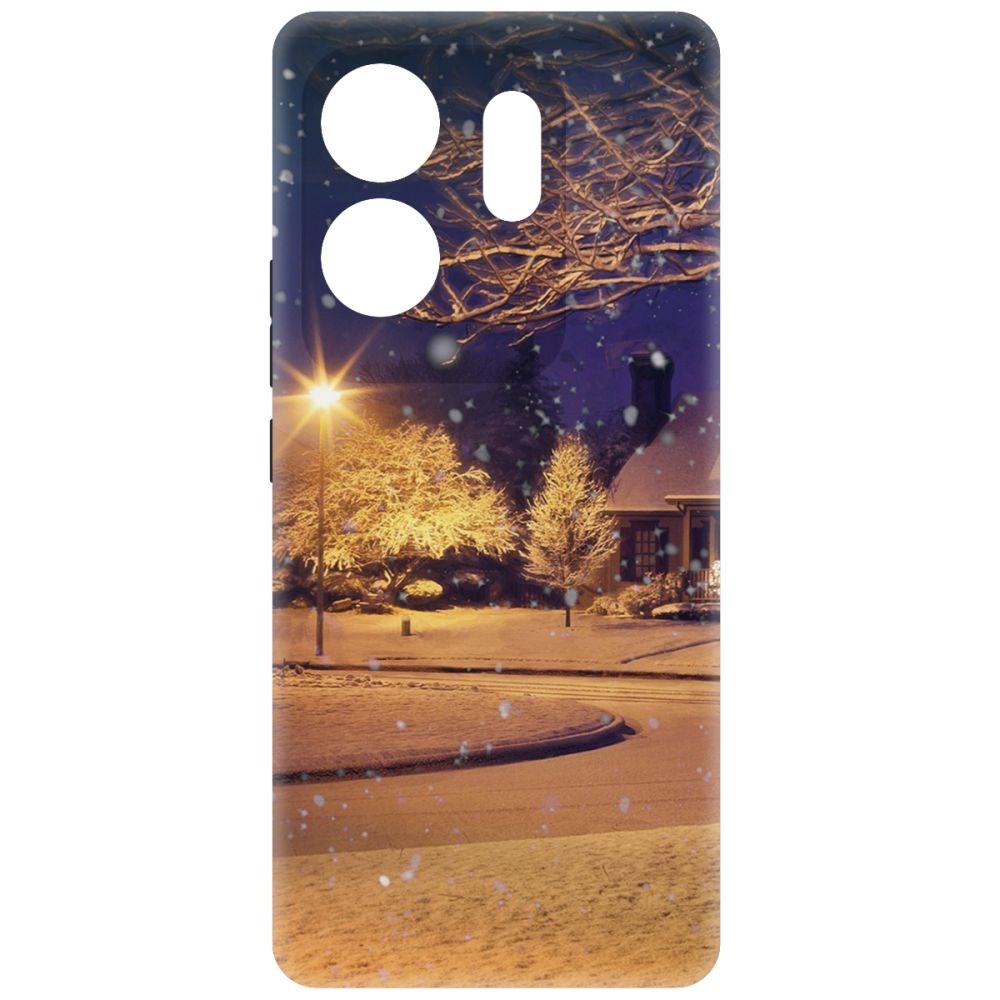 

Чехол-накладка Krutoff Soft Case Зимняя сказка для INFINIX Zero 30 4G черный