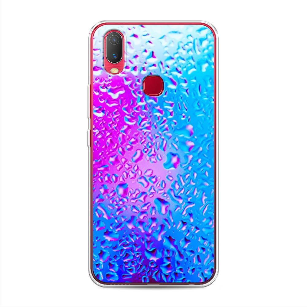 

Чехол для Vivo Y11 "Капли на стекле", Голубой;розовый, 261650-3